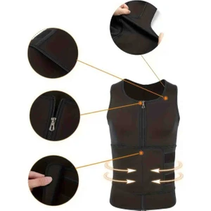 New Style Erkek 3 Kat Fazla Terleme Vücut Şekillendirici Bel Destekli Sauna Korse Termoform Fitness Yeleği M-L-XL Beden Uyumlu