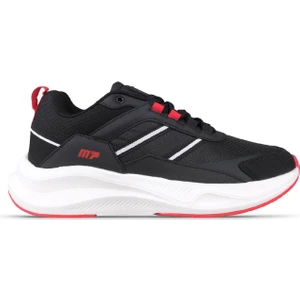 Erkek Bağcıklı Siyah-Kırmızı Spor Ayakkabı