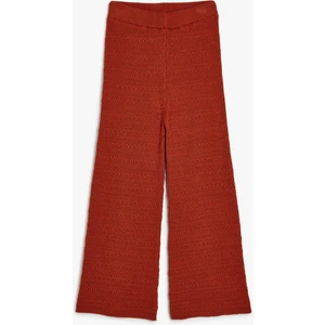 Basic Bol Paça Pantolon Beli Lastikli Pamuk Karışımlı