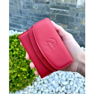 West Polo Kadın Kırmızı Hakiki Deri Cüzdan