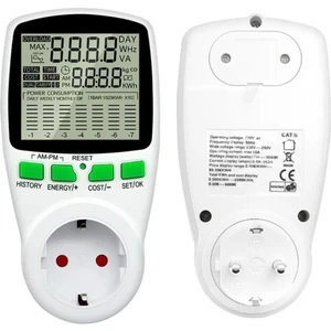PM-1453 Dijital Wattmetre Enerji Sarfiyat Ölçer Tüketim Ölçer 220 Volt 16 Amper 3680 Watt Priz
