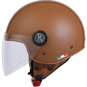 701 Yarım Yazlık Kask Deri Kaplı Kahverengi