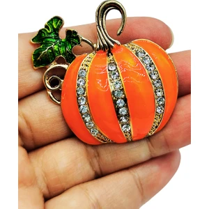 Bb Kristal Taşlı Kabak Figürlü Broş