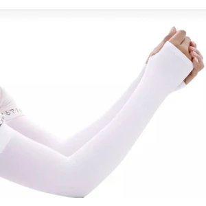 Unisex 45 cm Uzun Beyaz Sandy Kumaş Yüksek Kalite Ikili Esnek Kolluk 2024