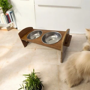 Moxo Creative Ahşap Kedi-Köpek Mama ve Su Kabı