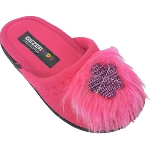 12052 Kız Çocuk Fuşya Peluşlu Terlik