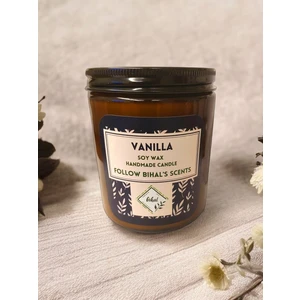 Soya Wax Mum Vanilya Kokulu Doğal Mum 250ML