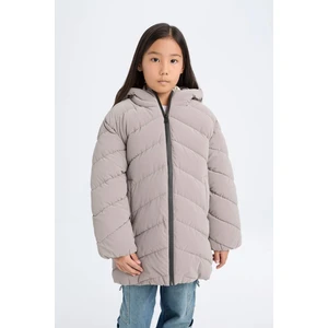 Kız Çocuk Su İtici Kapüşonlu Parka C8520A824AU