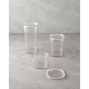English Home Jade Plastik 3'lü Kavanoz 700 ml – 1,4 L – 2 L Şeffaf