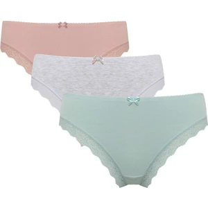 Fall in Love Dantel Detaylı Ribana 3'lü Slip Külot D8672AX24WN
