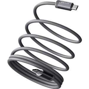 LC527 Spiral Magnetik Type-C To Type-C Hızlı Şarj Özellikli Data ve Şarj Kablosu 60W 1m Gri