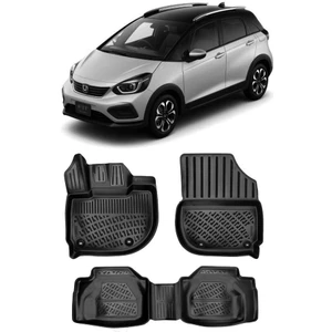 Honda Jazz 2020 Sonrası  3D Havuzlu Paspas Siyah