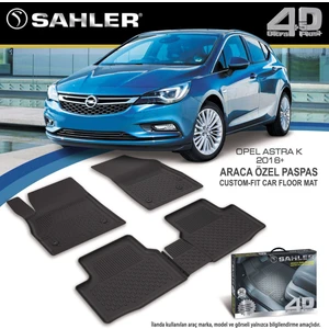 Opel Astra K 2015+ ve Sonrası Uyumlu 4.5D Premium Havuzlu Oto Paspas Siyah- Astra K