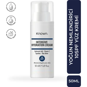 Known Yoğun NeMlendirici Yüz Kremi 10 SPF Ciltte Dolgunluk ve Işıltı Sağlar 50 Ml