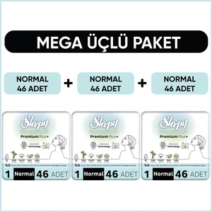 Bio Natural Premium Plus Hijyenik Ped Mega Paket Normal 46X3 (138 Adet)