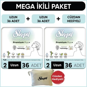 Bio Natural Premium Plus Hijyenik Ped Mega Paket Uzun 36X2 (72 Adet)