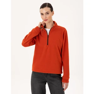 Pierre Cardin Kadın Kiremit Oversize Polar Sweatshirt 50300846-VR031