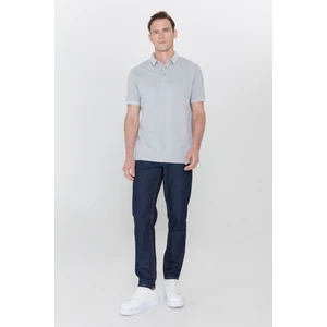 ALTINYILDIZ CLASSICS Erkek Gri Slim Fit Dar Kesim Polo Yaka %100 Pamuk Desenli Tişört