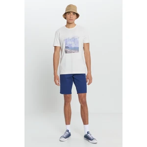 Altınyıldız Classics Erkek Açık Gri Standart Fit Normal Kesim %100 Pamuk Baskılı Bisiklet Yaka Tişört