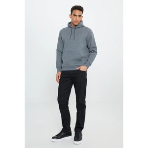 Altınyıldız Classics Erkek Antrasit-melanj Standart Fit Içi Polarlı 3 Iplik Kapüşonlu Pamuklu Sweatshirt