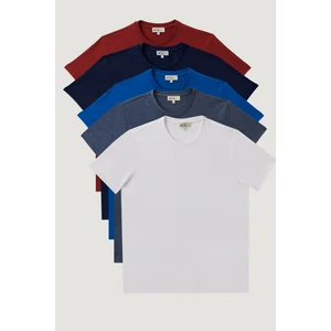 Altınyıldız Classics Slim Fit Dar Kesim Bisiklet Yaka 5'li Tişört Paketi