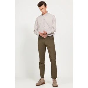 Altınyıldız Classics Normal Bel Boru Paça Comfort Fit Haki Erkek Pantolon 4A0124100061