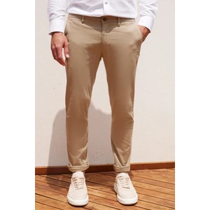 ALTINYILDIZ CLASSICS Erkek Bej Slim Fit Dar Kesim Pamuklu Esnek Rahat Chino Pantolon