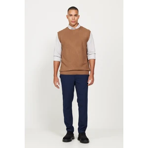 ALTINYILDIZ CLASSICS Erkek Vizon Standart Fit Normal Kesim Bisiklet Yaka Süveter