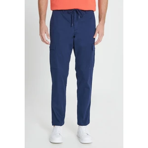 Altınyıldız Classics Erkek Lacivert Comfort Fit Rahat Kesim Pamuklu Esnek Yan Cepli Kargo Pantolon