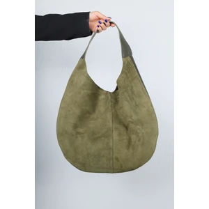 Puja Haki Cilt Haki Hakiki Süet Deri Kadın Omuz Çantası