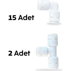 SUROBOTIC Yeni Nesil Arıtma 15 L + 2 T Quick Dirsek Su Arıtma Cihazları Filtreleri İle Uyumlu Tak Çıkar