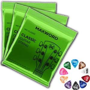 Maxword Gt-Classic-3x Klasik Gitar Teli 3 Takım Set + 10 Pena
