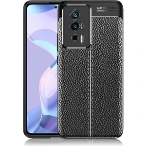 Xiaomi Poco F5 Pro Kılıf Niss Silikon Deri Görünümlü Siyah