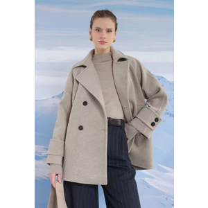 Kısa Kruvaze Kaban Vizon