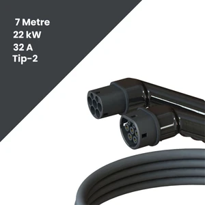 Fil Şarj Elektrikli Araç Şarj Kablosu Ac Tip-2 22 Kw (7 Metre )
