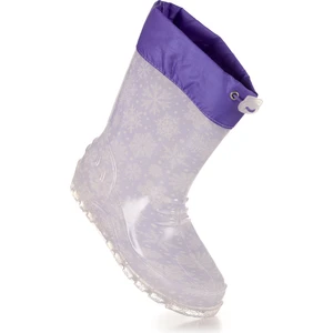 Kiko Kids Savana Su Geçirmez Kız Çocuk Yağmur Çizmesi Lila - Beyaz