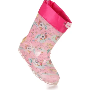 Kiko Kids Unicorn Su Geçirmez Kız Çocuk Yağmur Çizmesi Pembe - Turkuaz