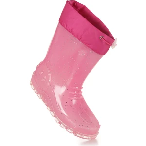 Kiko Kids Savana Su Geçirmez Kız Çocuk Yağmur Çizmesi Fuşya - Beyaz