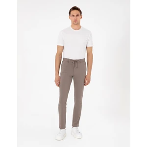 Pierre Cardin Erkek Bej Slim Fit Esnek Jogger Kanvas Pantolon 50307954-Vr011