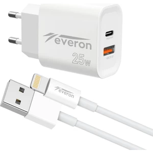25W USB iPhone Kablolu Hızlı Şarj Cihazı EVR-023-I