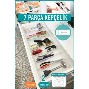 7'li Kepçelik Kepçe Düzenleyici Çekmece Içi Modüler Organizer