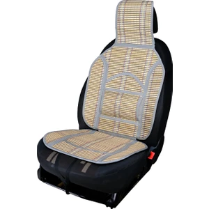 Oto Hasır Bambu Minder Ön Gri Ikili Takım Bel Destekli Terletmez WF-1022-GR