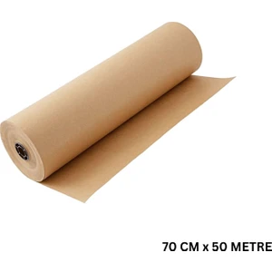 Kraft Rulo Ambalaj Kağıdı, Çeyiz, Hediye Paketleme, Çiçek Buket, Dıy Kağıdı, 80 gr - 70CM x 50M