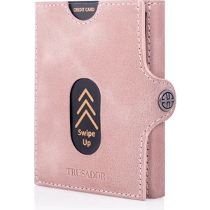 Valencia Pembe Kartlık Hakiki Deri Cüzdan Unisex Kadın Erkek Rfid Korumalı