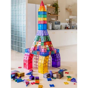 Bilmiş Çocuk Mıknatıslı Manyetik Pimli Yapı Blokları 1 Araba Parçalı (70 Parça ) Magnetic Tiles Yeni Versiyon