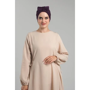 Mürdüm Pratik Hazır Geçmeli Fiyonklu Bone Sandy Çift Taraflı Çapraz 3007B_07