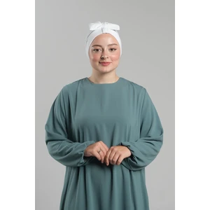 Krem Pratik Hazır Geçmeli Fiyonklu Bone Sandy Çift Taraflı Çapraz 3007B_40