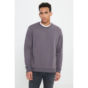 Altınyıldız Classics Erkek Koyu Gri Standart Fit Normal Kesim Bisiklet Yaka 3 Iplik Pamuklu Sweatshirt