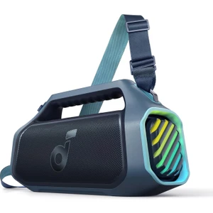 Soundcore Boom 2 Plus Bluetooth Hoparlör - 140W- 2+2 Stereo Kanal - Bassup 2.0 - 30W Hızlı Şarj - 20 Saat Oynatma Süresi - Ipx7 Su Geçirmezlik - Rgb Işıklar - Usb-C - Özel Eq - Mavi - A3134
