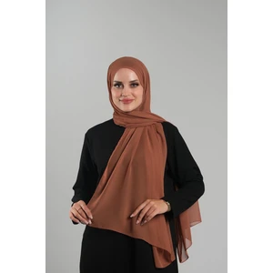 Kiremit Düz Klasik Şal Şifon Dikişli 202112_05